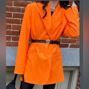 Aggi neon orange blazer